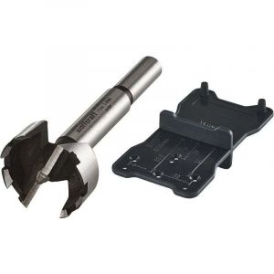 ZVD - wolfcraft 8728000 1 fraise cannelée Ø35mm, queue Ø10mm, longueur 90mm + guide d'installation, argent