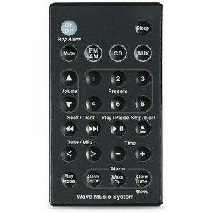 T&eacute;l&eacute;commande de Rechange pour AWR1B1 AWR1B2 AWRCC4 AWRCC7 AWRCC8 pour syst&egrave;me de Musique Bose Wave Noir