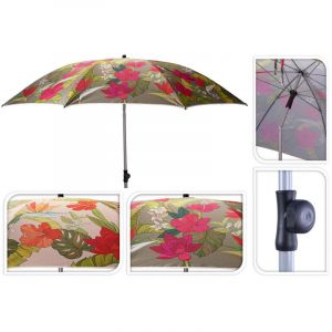 1 Parasol De Plage &agrave; Fleurs, Mod&egrave;les Suivant Arrivage &oslash;200 X 180 Cm
