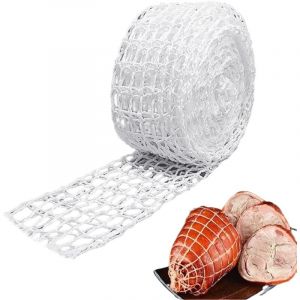 1 rouleau (5 m&egrave;tres) de filet pour r&ocirc;ti de porc, de filet pour aliments cuits, de filet en coton pour barbecue, de rouleau de filet pour viande cuite
