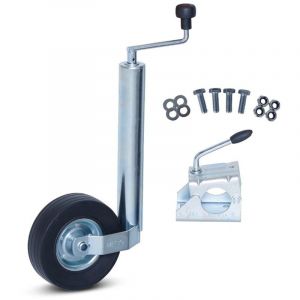 Roue jockey compl&egrave;te - MESO - Corps m&eacute;tal - 60mm - Collier + fixation