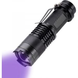 Lampe de Poche UV,Le Lampe Torche UV LED,Lampe de Poche Ultraviolet 395nm LED Lumière Noire Torche,pour Chien/Chat Détecteur d'urine