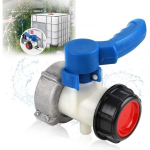 Robinet Cuve 1000L Adaptateur Cuve 1000L DN50 (75mm) Raccord Cuve IBC Robinet de Vidange Adaptateu de Réservoir IBC Connecteur Cuve IBC Papillon