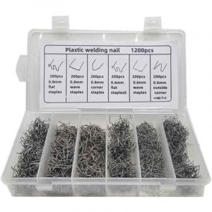 1200 pièces pare-chocs de voiture réparation en plastique clous de soudage bote d'esprit agrafes chaudes adéquates fil de soudage réparation clous
