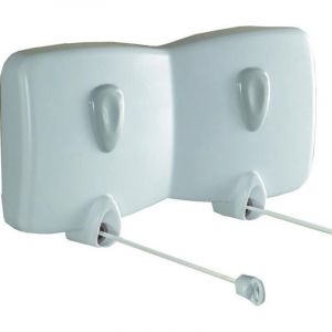 &Eacute;gouttoir mural Metaltex Malaga blanc