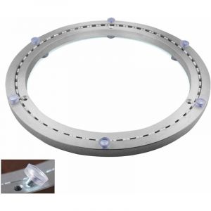 Ulisem - Roulement de plateau tournant en métal, base pivotante ronde, rotation à 360°, roulements à billes à une rangée, pour usage intensif, ø45cm
