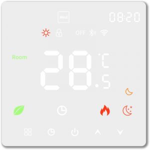 Thermostat intelligent 16 A, écran tactile couleur LCD, thermostat de chauffage électrique programmable pour maison, hôtel, bureau, AC 90 à 240 V,