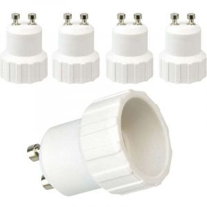 GU10 vers E14 Adaptateur,Convertisseur Base Ampoule GU10 vers E14 Support Adaptateur Prise Lampe,Puissance Maximale 200W,0250V,Lot de 5.