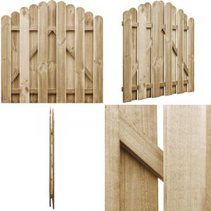 Portail de jardin Bois de pin impr&eacute;gn&eacute; 100x100 cm - Portail De Jardin - Portillon Bois - Cl&ocirc;ture Bois - Porte De Cl&ocirc;ture - Entr&eacute;e Jardin - Home &