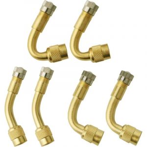 6 Pi&egrave;ces Pneu Valve Rallonge Va,Pneu Valve de Adaptateur, Air Pneu Valve Extension, Pneu Prolongateur Coude de Valve, pour Voiture Moto V&eacute;lo Camion,