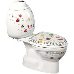 Sapho - Kid - wc enfant à poser avec réservoir, évacuation verticale, imprimé en couleur CK301.400.0F