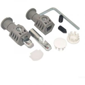 Kit de fixation universel pour WC suspendu, charni&egrave;re de fixation, pour fixer solidement les WC suspendus (gris)