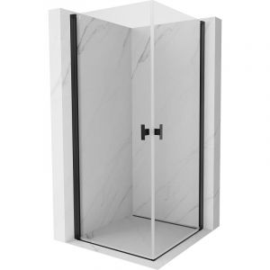 Mexen - Mist-B Duo cabine de douche pliante 70 x 70 cm, transparent, noir - 8A2-070-070-70-00
