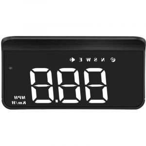 Affichage t&ecirc;te haute (HUD) 3,5 pouces pour voiture, projecteur de pare-brise, compteur de vitesse num&eacute;rique, GPS, avertissement de survitesse, alarme