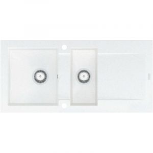 CAREA - &Eacute;vier Granit BALSA 1,5 bac - Blanc