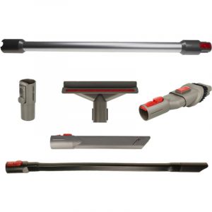 Lot de buses avec 6 pièces compatible avec Dyson V8 Absolute, Absolute Extra, Absolute +, Absolute Pro, Animal + aspirateur - gris - Vhbw