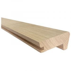 Deschaumes - Nez de marche Chêne l.70mm Long. 1m Parquet Ep. 20mm Brut