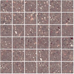 Carrelage gr&egrave;s c&eacute;rame effet terrazzo Wind Mosa&iuml;que 5x5 cm Rouge - Naturel - bo&icirc;te de 0.71 m2 - Mosa&iuml;que 5x5 cm Rouge - bo&icirc;te de 0.71 m2 - Mosa&iuml;que 5x