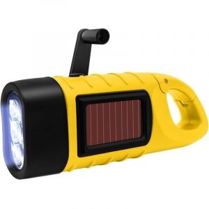 Lanterne dynamo, lampe torche &agrave; manivelle solaire, lampe torche LED rechargeable, lampe de poche solaire avec manivelle et panneau solaire, lampe de