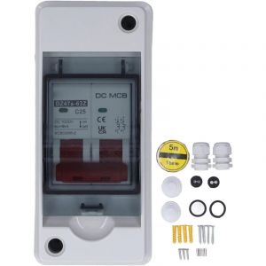 Tonysa - Disjoncteur Solaire IP65 Étanche dc Miniature Disjoncteur 2P 1000V 25A 6KA Solaire dc Circuit Disjoncteur din Rail dc Disconnect Switch pour