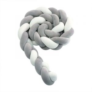 Tour de lit b&eacute;b&eacute;- 3 Tissage B&eacute;b&eacute; Coussin Serpent Tress&eacute; Pare - Choc Velours Protection lit Bumper P&eacute;pini&egrave;re pour Les Nouveau-N&eacute;s Lit Chambre D&eacute;cor