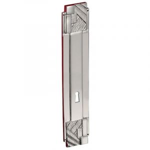 Bouton double orn&eacute; en aluminium finition &eacute;poxy noir avec carr&eacute; inox 6 x 90 mm - SAS DUBOIS INDUSTRIE