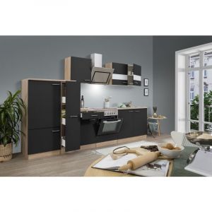 Cuisine Kitchenette vide Ch&ecirc;ne Noir Merle 300 cm Respekta