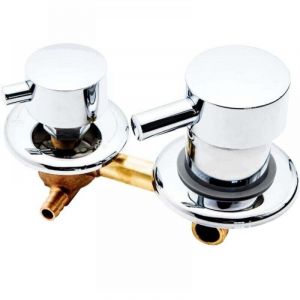 3 Voies Sortie Cabine De Douche, Mitigeur Cabine De Douche, Mitigeur Douche d'eau Filetage/Intubation, pour Cabine Ou Hammam Intubation 12-12.5cm(1