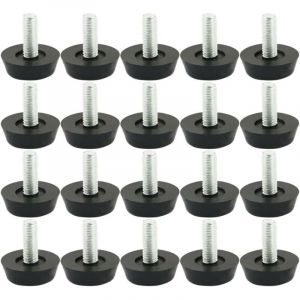 20pcs Pieds de Nivellement Meuble R&eacute;glable Pied R&eacute;glable Patinn Meuble Jambe Pied de Table Chaise Base Protection Plancher Vis Glisse 23mm x M6 x