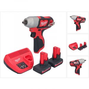 M12 BIW38-502 Clé à choc sans fil 12 v 135 Nm 3/8 + 2x batterie 5,0 Ah + chargeur - Milwaukee