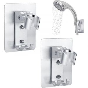 2 Pcs Accroche Douchette Orientable Support,avec &agrave; Angle R&eacute;glable Support Mural pour Pommeau de Douche,Support Pommeau Douche,Support de Baguette de