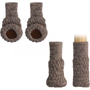 Beige 4X Chaussette Pieds de Meuble - Lot 4X Embout prot&egrave;ge Pieds Chaise Table Tabouret - Patin Sol en Acrylique Chair Socks