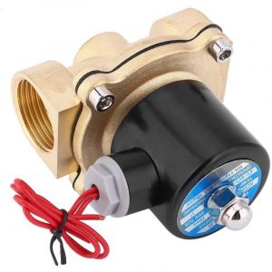 &Eacute;lectrovanne &Eacute;lectrique, 1 "2W250-25 &Eacute;lectrovanne &Eacute;lectrique en Laiton &Eacute;tanche &Eacute;tanche Normalement Ferm&eacute;e Vanne pour Eau, Air, Huile(2W-250-25 24V)