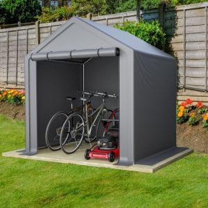 Carport 190x170x200cm, b&acirc;che PE et tube en acier galvanis&eacute;, tente garage, gris fonc&eacute;