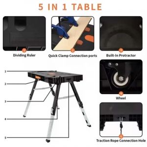 &Eacute;tabli 5 en 1 multifonction atelier bricolage DIY compact