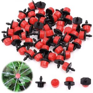 Goutteur Irrigation R&eacute;glable Goutte &agrave; Goutte Syst&egrave;me D'arrosage Automatique Tuyau Egouttement Micro Gicleurs &Eacute;metteur Drippers (100 PCS)