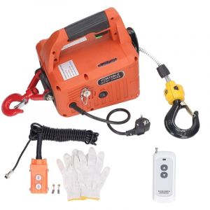 Treuil à Câble électrique, Palan à Câble électronique de 500 Kg avec Télécommande sans Fil, Protection contre les Surcharges, Hauteur de Levage