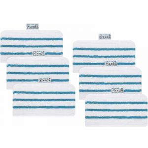 6Pack Microfibres lavables pour vadrouille &agrave; vapeur Black & Decker FSMP20, FSMH1321JMD, FSM1500, FSM1600, FSM1610, FSM1620, FSM1621, FSM1630,