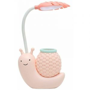 Lampe de bureau led usb chargeant la lecture des enfants protection des yeux veilleuse dessin animé escargot
