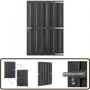 Vidaxl - Portillon wpc 100x150 cm Gris - Porte De Jardin - Portillon - Clôture - Barrière - Bois Composite