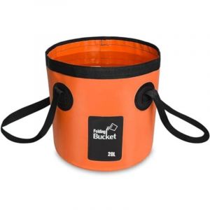 Largeight - Seau Pliable, Seau Pliant Multifonctionnel, Seau de Camping pour Voyage Randonn&eacute;e, Lavabo Pliable, Bol Pliant Ext&eacute;rieur, Orange, 20 l
