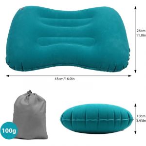 Crea - Oreiller gonflable, oreiller de voyage gonflable, oreiller de voyage, oreiller de plage, oreiller de voyage, oreiller de bureau à coussin d'air