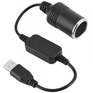 Convertisseur d'adaptateur d'allume-Cigare Port usb vers c&acirc;ble Adaptateur de convertisseur de Prise Allume-Cigare 12V pour enregistreur de conduite,