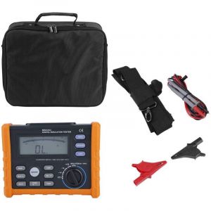 Testeur de R&eacute;sistance, PEAKMETER PM52 M&eacute;gohmm&egrave;tre Num&eacute;rique Affichage Analogique et Num&eacute;rique 50-1000V Testeur de R&eacute;sistance d'isolement Meter