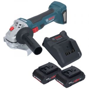 Bosch gws 18V-7 Professional Meuleuse angulaire sans fil 18 v 125 mm Brushless + 2x batterie ProCORE 4,0 Ah + chargeur