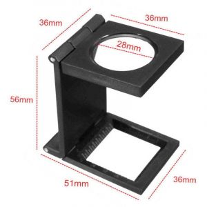 ZVD - Loupe de Table Compte-fils , Pliable Compteur de fils en métal , grossissement de 10x , loupe de lecture pour travail , bureau maison ,