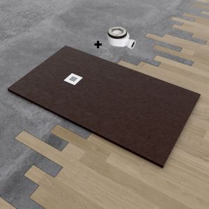 Platos De Ducha Y Mamparas - Receveur de douche deluxe extra-plat 90x150 cm Marron