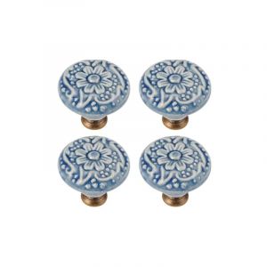 8 Pcs Boutons de Porte Céramique, Vintage Tiroir de Porte Poignée en Céramique, 35MM Bouton de Meuble Vintage Avec Vis, Boutons de Tiroir Boutons de