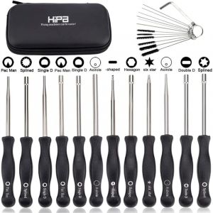 Set de 12 Outils de Réglage de Carburateur Réglage Tronçonneuse Tournevis Reglage Carburateur Tronconneuse 2 Temps Tournevis Pacman/Single D pour
