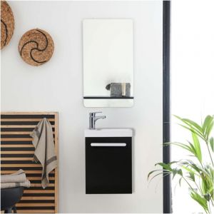 Mob-in - Ensemble lave-mains suspendu nevada avec miroir tablette